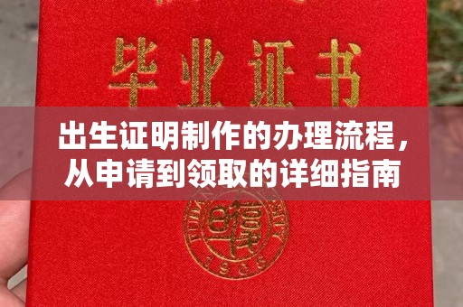 东辽出生证明制作的办理流程，从申请到领取的详细指南